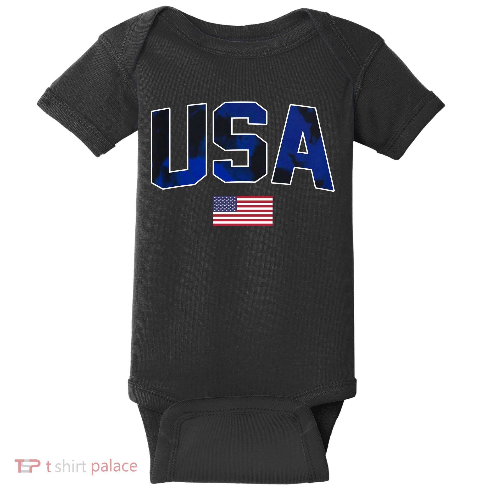 States United USA Tie Dye Soccer Jersey American Football Baby Bodysuit