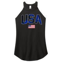 States United USA Tie Dye Soccer Jersey American Football Women's Perfect Tri Rocker Tank