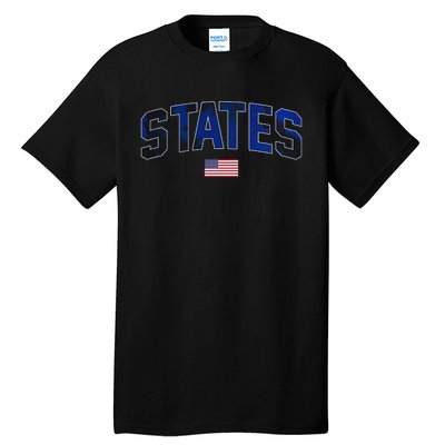 States United USA Tie Dye Soccer American Flag United States 4th Of July Tall T-Shirt