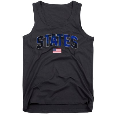 States United USA Tie Dye Soccer American Flag United States 4th Of July Tank Top