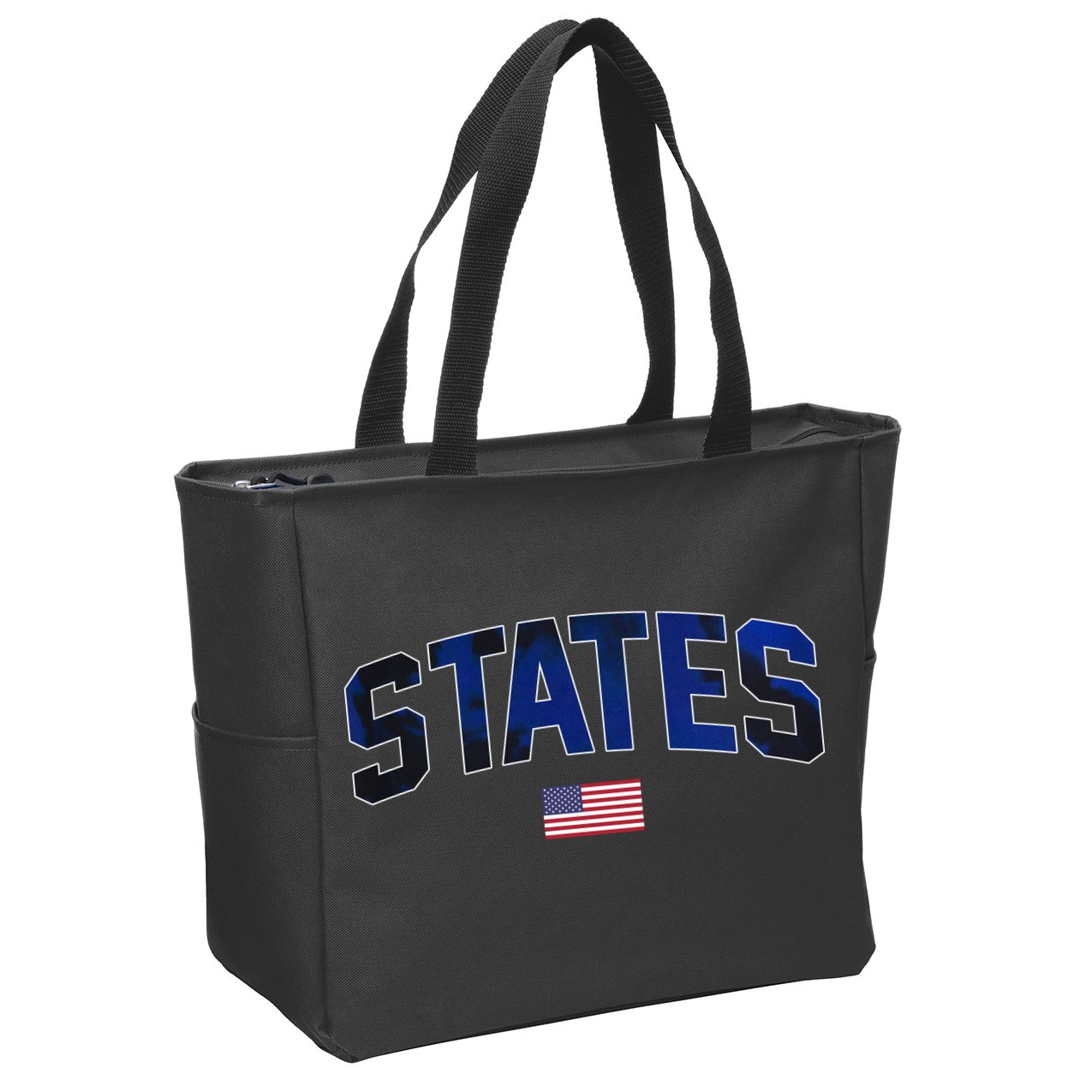States United USA Tie Dye Soccer American Flag United States 4th Of July Zip Tote Bag
