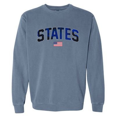 States United USA Tie Dye Soccer American Flag United States 4th Of July Garment-Dyed Sweatshirt