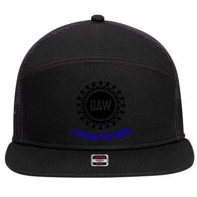 Stand Up UAW UAW Strike United Auto Workers Union UAW Strong 7 Panel Mesh Trucker Snapback Hat