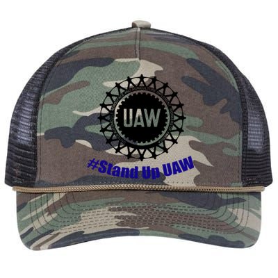 Stand Up UAW UAW Strike United Auto Workers Union UAW Strong Retro Rope Trucker Hat Cap