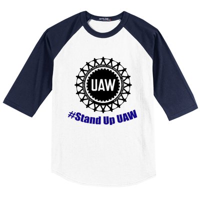 Stand Up UAW UAW Strike United Auto Workers Union UAW Strong Baseball Sleeve Shirt