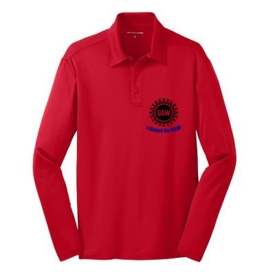 Stand Up UAW UAW Strike United Auto Workers Union UAW Strong Silk Touch Performance Long Sleeve Polo