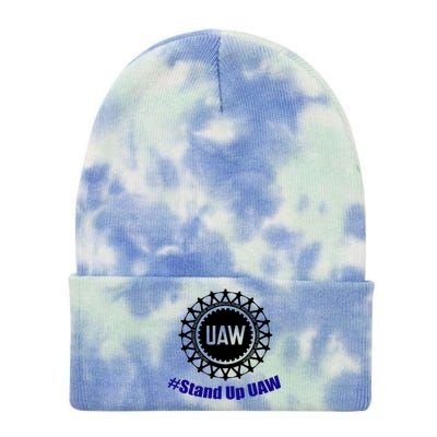 Stand Up UAW UAW Strike United Auto Workers Union UAW Strong Tie Dye 12in Knit Beanie