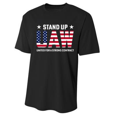 Stand Up UAW United For a Strong Contract Angry Union Worker Performance Sprint T-Shirt