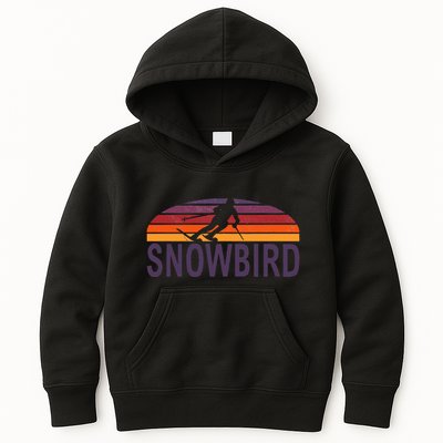 Snowbird Utah Usa Ski Resort Snowboarding Kids Hoodie