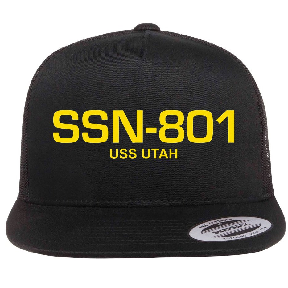 Ssn801 Uss Utah Flat Bill Trucker Hat
