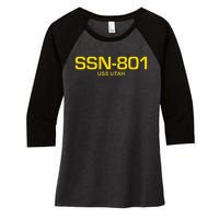 Ssn801 Uss Utah Women's Tri-Blend 3/4-Sleeve Raglan Shirt