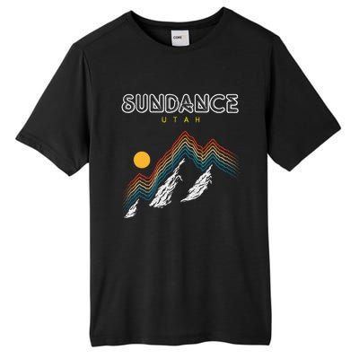 Sundance Utah Usa Hiking And Climbing 1980s Tall Fusion ChromaSoft Performance T-Shirt