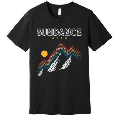 Sundance Utah Usa Hiking And Climbing 1980s Premium T-Shirt