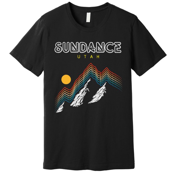 Sundance Utah Usa Hiking And Climbing 1980s Premium T-Shirt