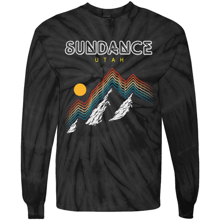 Sundance Utah Usa Hiking And Climbing 1980s Tie-Dye Long Sleeve Shirt