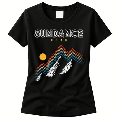 Sundance Utah Usa Hiking And Climbing 1980s Womens T-Shirt