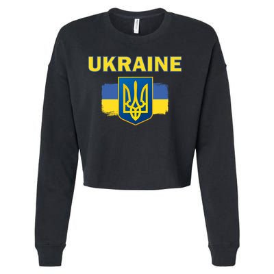 Support Ukrainian, Ukrainian Gift Cropped Pullover Crew