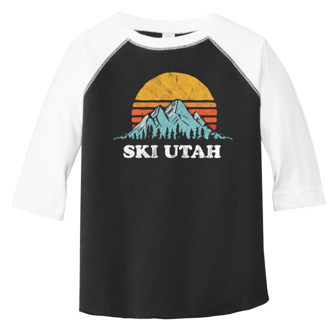 Ski Utah Vintage Retro Vibe Skiing Cute Gift Toddler Fine Jersey T-Shirt