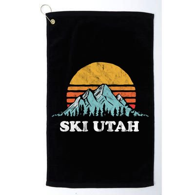 Ski Utah Vintage Retro Vibe Skiing Cute Gift Golf Towel