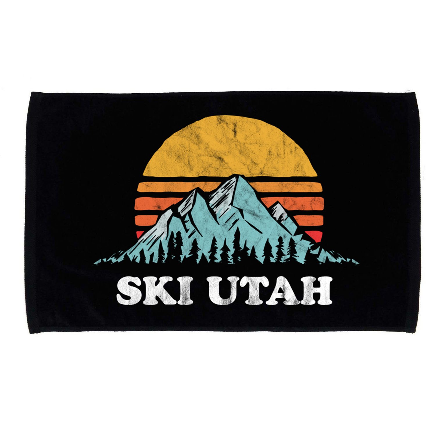Ski Utah Vintage Retro Vibe Skiing Cute Gift Microfiber Hand Towel