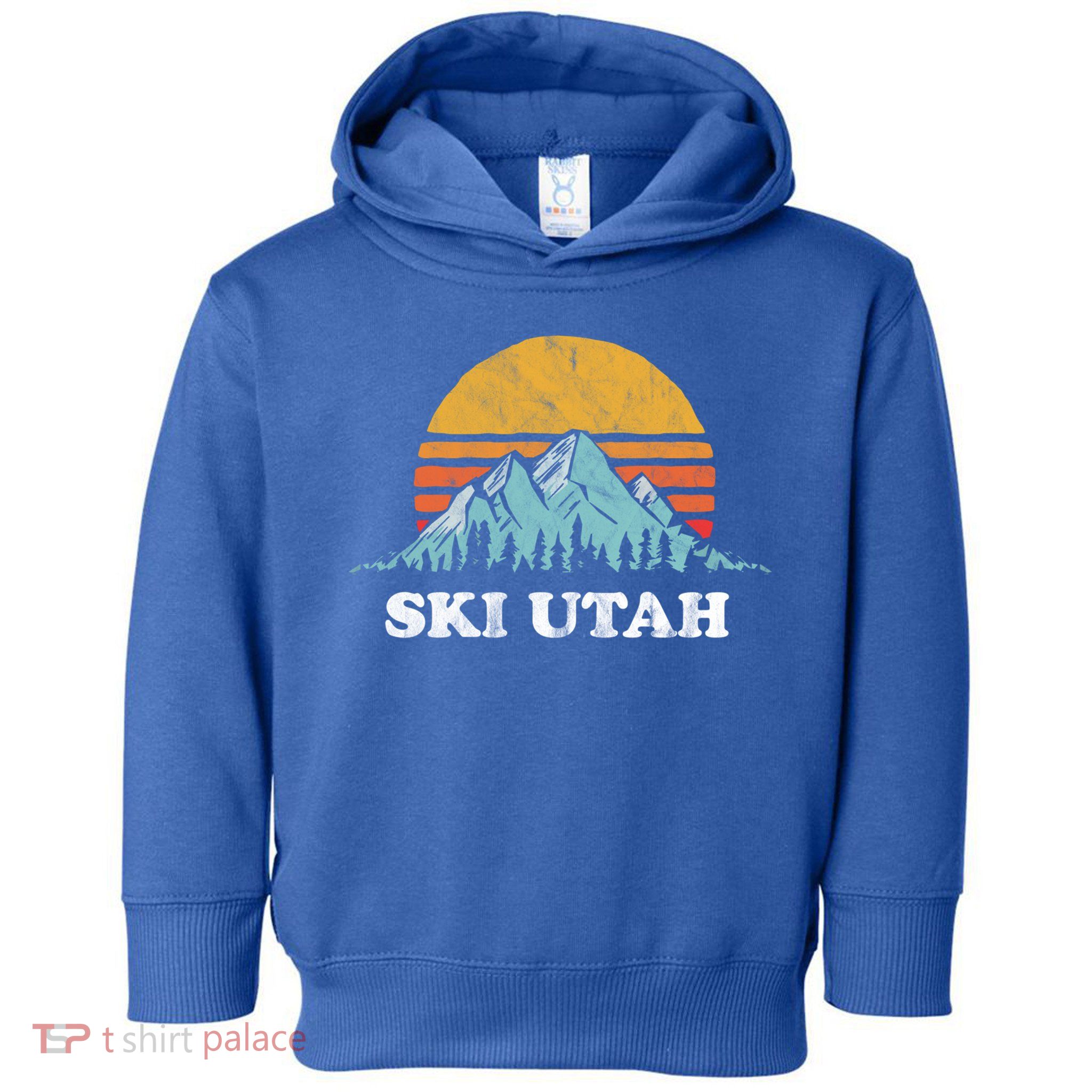 Ski Utah Vintage Retro Vibe Skiing Cute Gift Toddler Hoodie