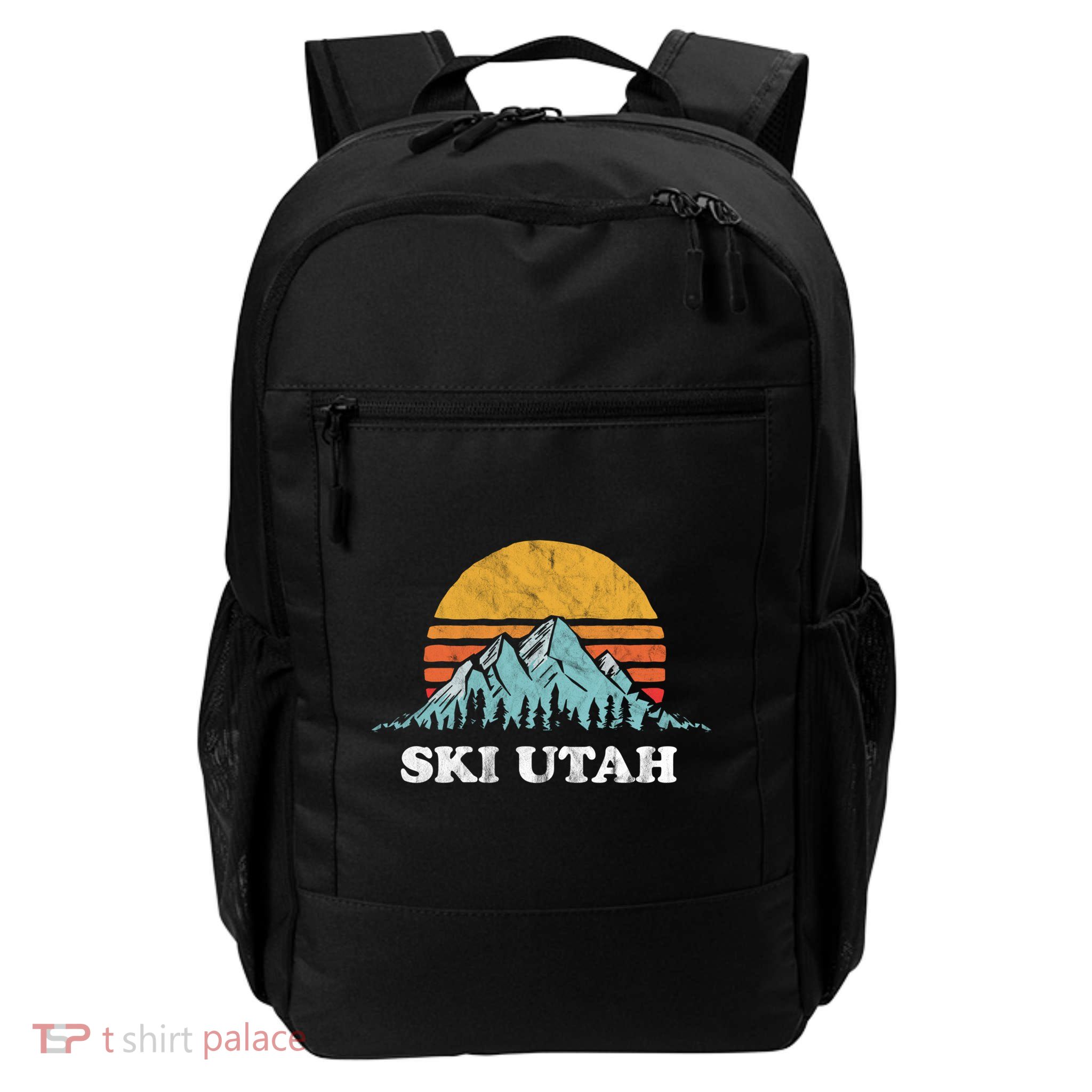 Ski Utah Vintage Retro Vibe Skiing Gift Backpack