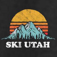 Ski Utah Vintage Retro Vibe Skiing Gift Beanie