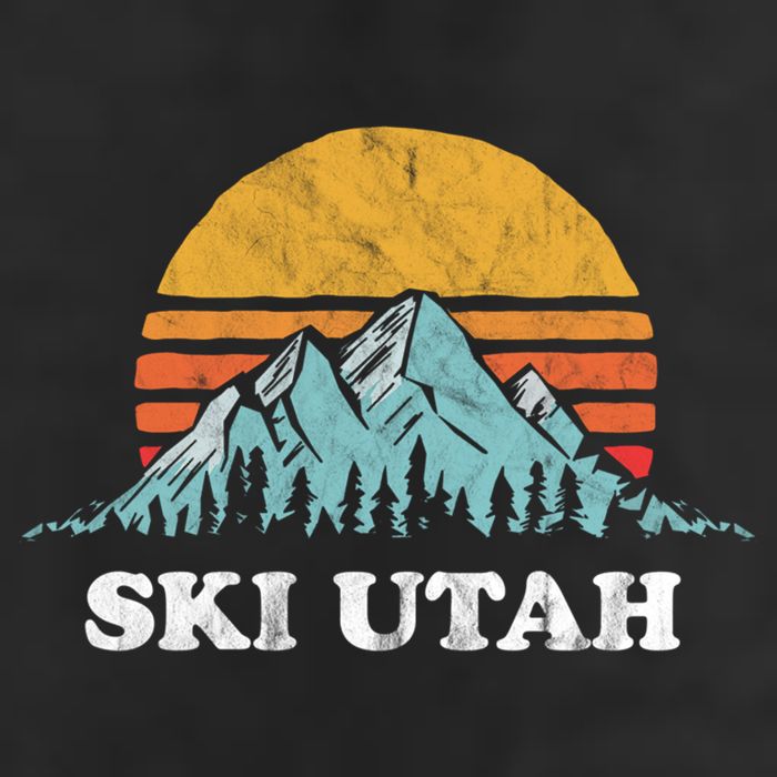 Ski Utah Vintage Retro Vibe Skiing Gift Beanie