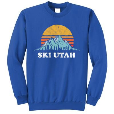 Ski Utah Vintage Retro Vibe Skiing Cool Gift Sweatshirt