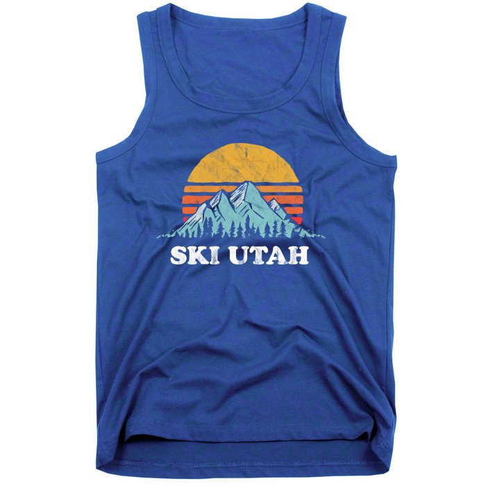 Ski Utah Vintage Retro Vibe Skiing Cool Gift Tank Top