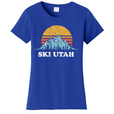 Ski Utah Vintage Retro Vibe Skiing Cool Gift Women's T-Shirt