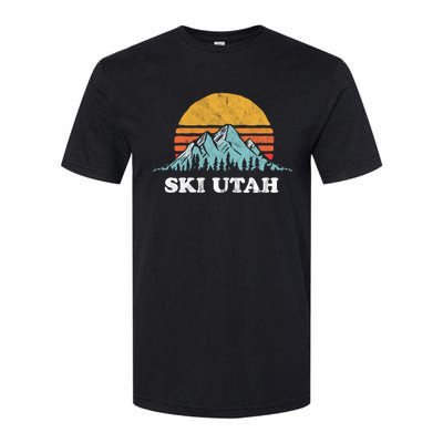 Ski Utah Vintage Retro Vibe Skiing Cool Gift Softstyle CVC T-Shirt