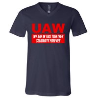 Striking UAW Workers Workers Strike Walkout Gift V-Neck T-Shirt