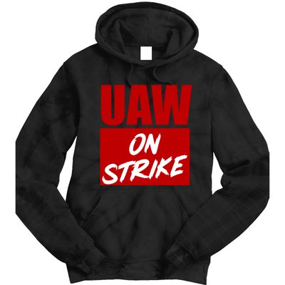 Striking UAW Workers Red Workers Strike Walkout Gift Tie Dye Hoodie