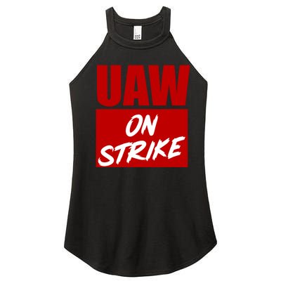 Striking UAW Workers Red Workers Strike Walkout Gift Women’s Perfect Tri Rocker Tank