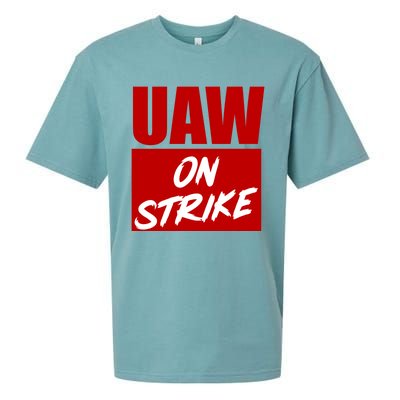 Striking UAW Workers Red Workers Strike Walkout Gift Sueded Cloud Jersey T-Shirt