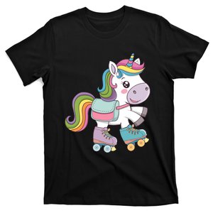 Skating Unicorn Woman Girl Roller Skate Unicorn T-Shirt