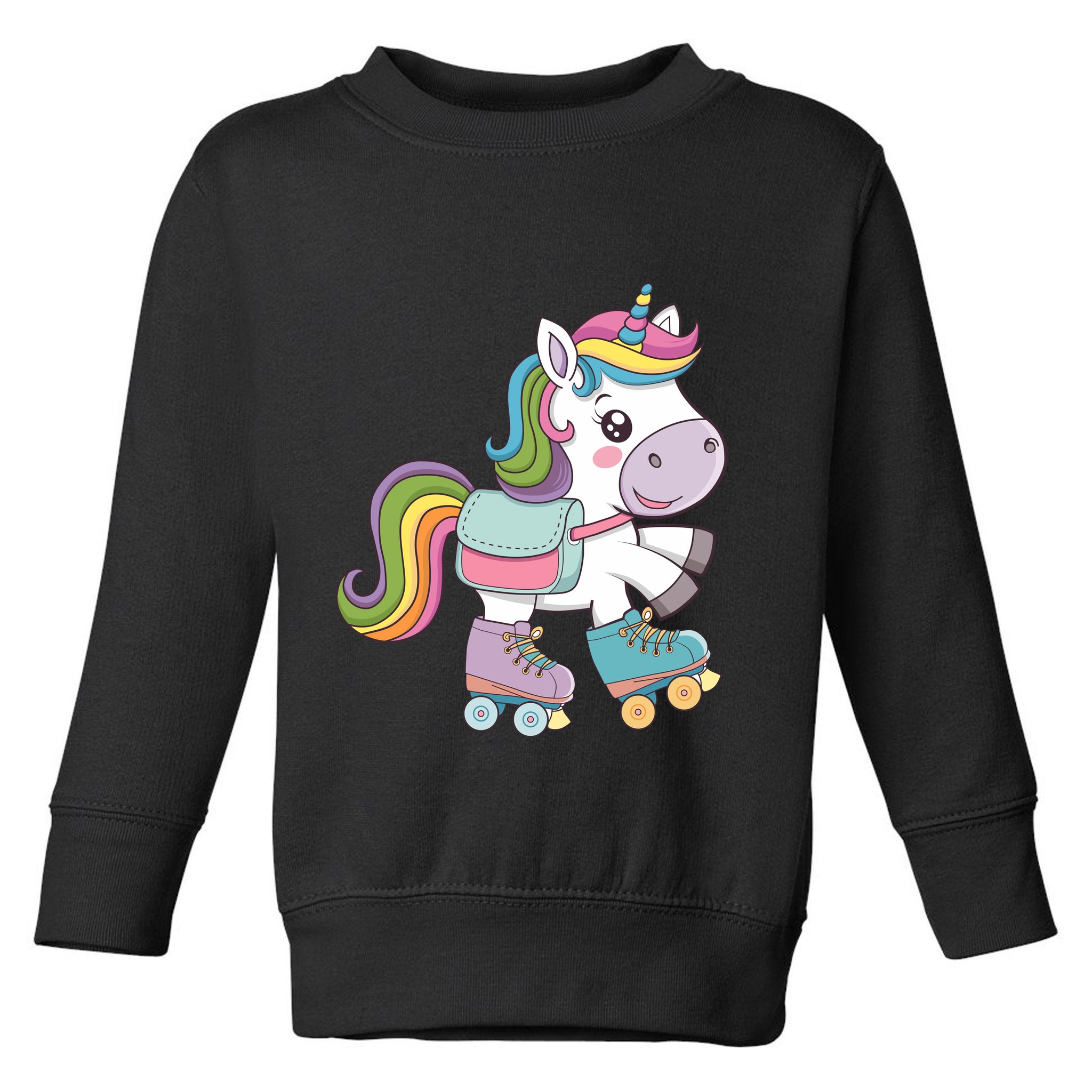 Skating Unicorn Woman Girl Roller Skate Unicorn Toddler Sweatshirt