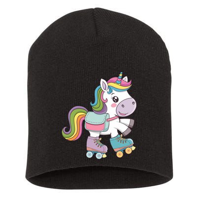 Skating Unicorn Woman Girl Roller Skate Unicorn Short Acrylic Beanie