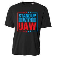 Stand Up With UAW On Strike Red United Auto Worker Cooling Performance Crew T-Shirt