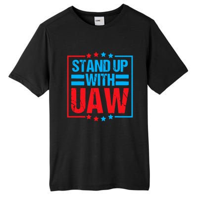 Stand Up With UAW On Strike Red United Auto Worker Tall Fusion ChromaSoft Performance T-Shirt