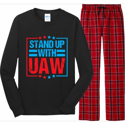 Stand Up With UAW On Strike Red United Auto Worker Long Sleeve Pajama Set