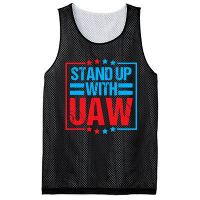 Stand Up With UAW On Strike Red United Auto Worker Mesh Reversible Basketball Jersey Tank