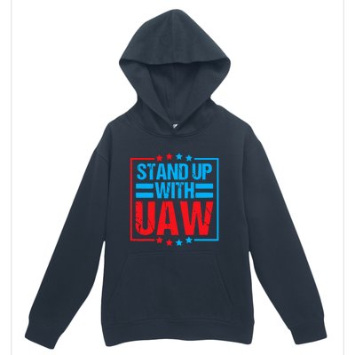 Stand Up With UAW On Strike Red United Auto Worker Urban Pullover Hoodie