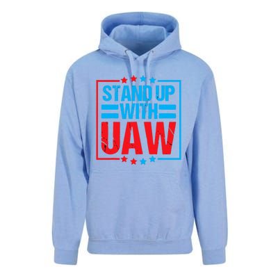 Stand Up With UAW On Strike Red United Auto Worker Unisex Surf Hoodie