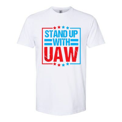 Stand Up With UAW On Strike Red United Auto Worker Softstyle CVC T-Shirt