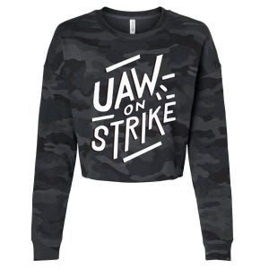 Striking UAW Workers On Strike Cropped Pullover Crew