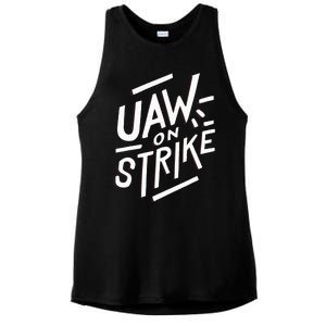 Striking UAW Workers On Strike Ladies PosiCharge Tri-Blend Wicking Tank