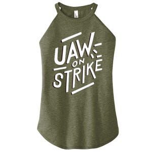 Striking UAW Workers On Strike Women's Perfect Tri Rocker Tank