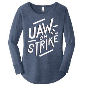 Striking UAW Workers On Strike Women's Perfect Tri Tunic Long Sleeve Shirt